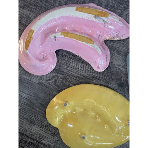 Lot Of (3) Vintage MCM Ceramic Ashtrays Lane & Co. California Pottery Atomic - Picture 6 of 16